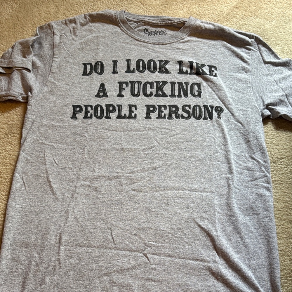 Gray Graphic Tee.Medium